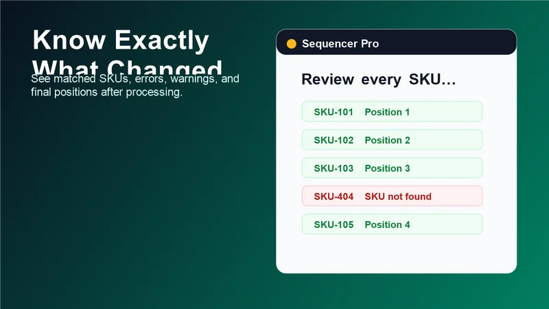 Sequencer Pro: Product Sorter