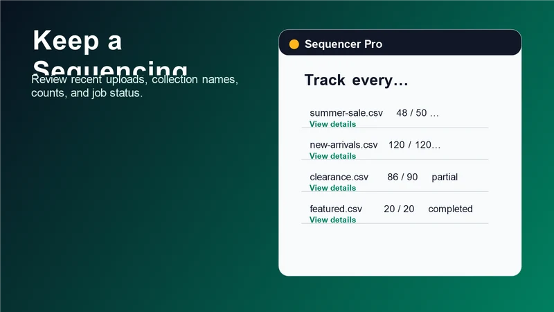 Sequencer Pro: Product Sorter