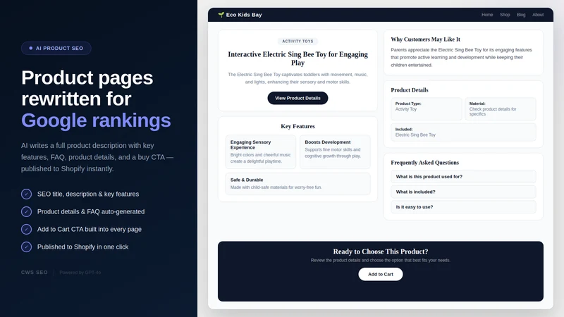 CWS: AI SEO & Blog Writer