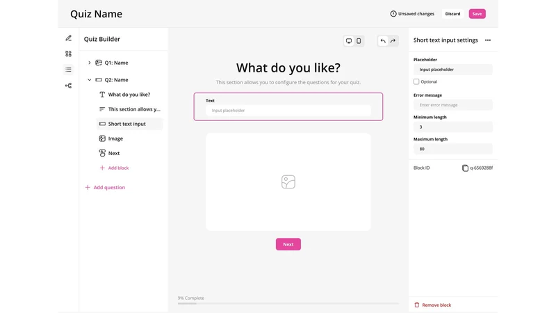 Sensez: product quiz builder