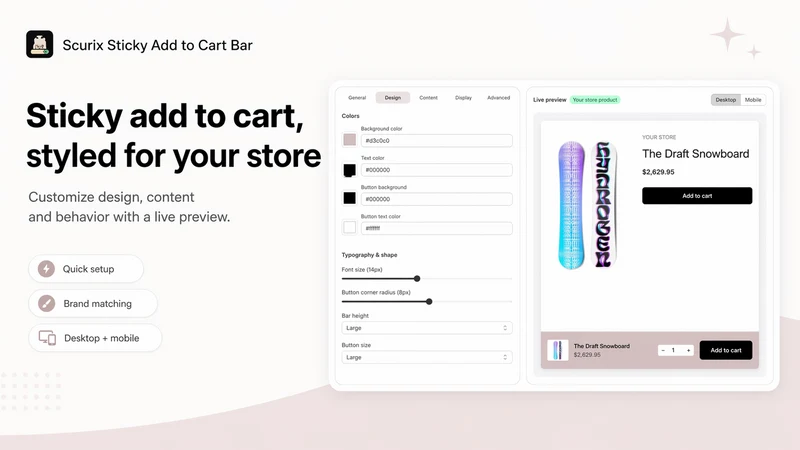 Scurix: Sticky Add To Cart Bar
