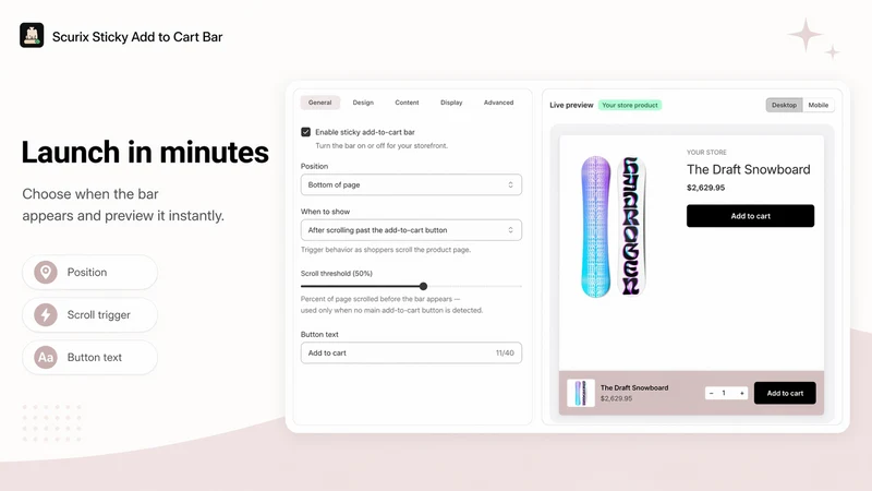 Scurix: Sticky Add To Cart Bar