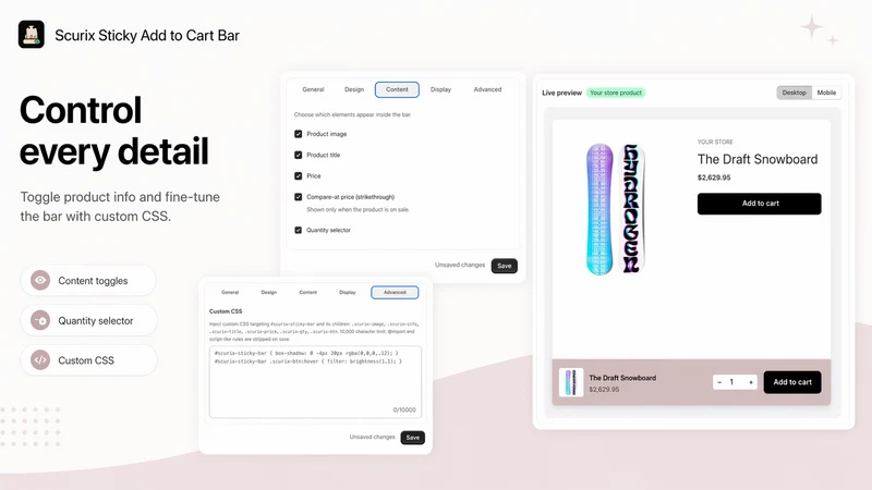 Scurix: Sticky Add To Cart Bar