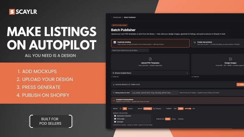 Scaylr ‑ POD Listing Generator