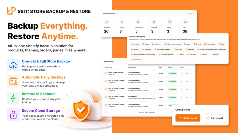 Sbit: Store Backup & Restore