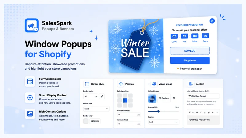 SalesSpark – Popups & Banners
