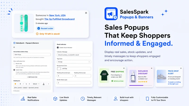 SalesSpark – Popups & Banners