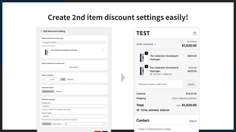 UR: Smart Second Item Discount