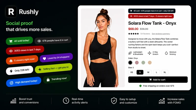 Rushly ‑ FOMO & Social Proof