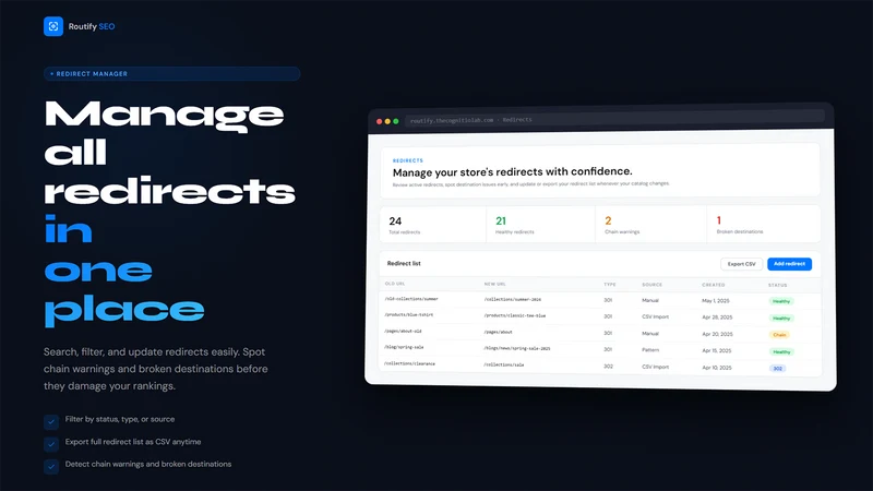 Routify: 301 & 404 Redirects
