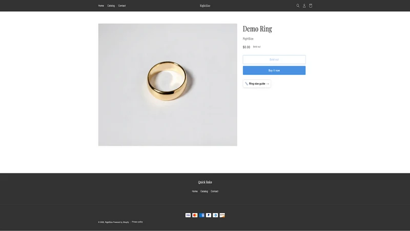 RightSize ‑ Ring Sizing App