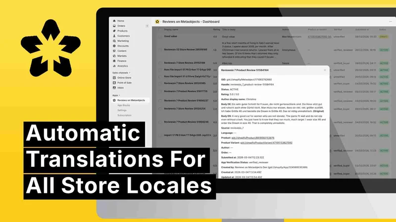 FiveOh Reviews on Metaobjects