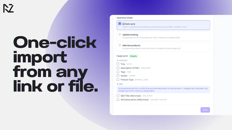 Revenza: Product content & SEO