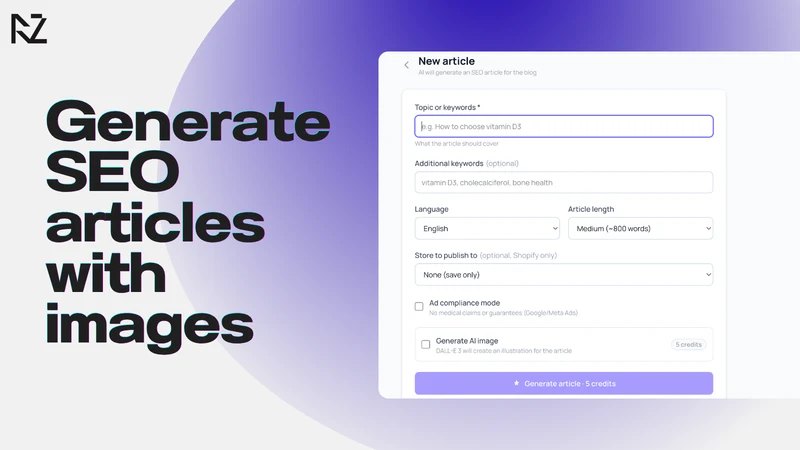 Revenza: Product content & SEO