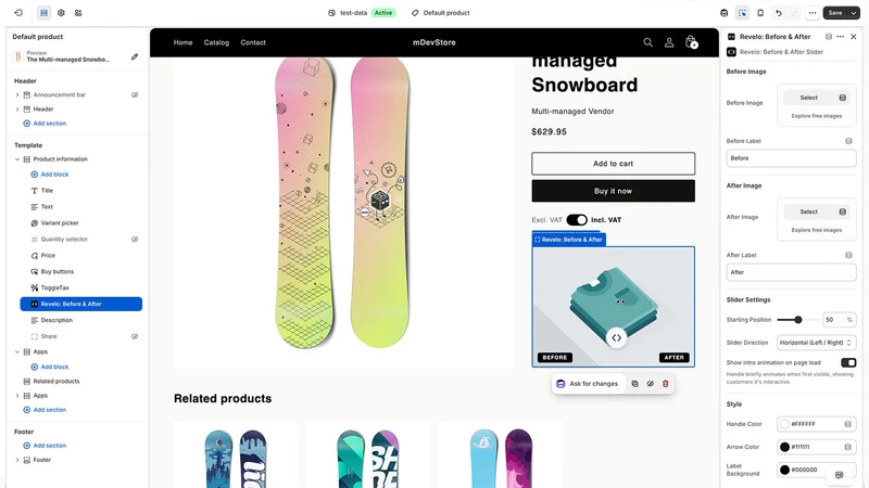 Revelo: Before & After Slider