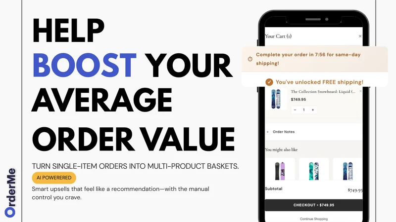OrderMe ‑ Cart Upsell