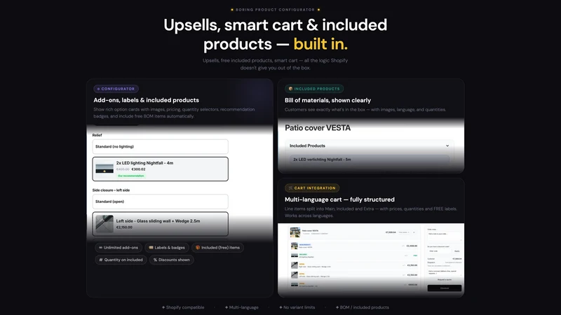 Next Options & 3D Configurator