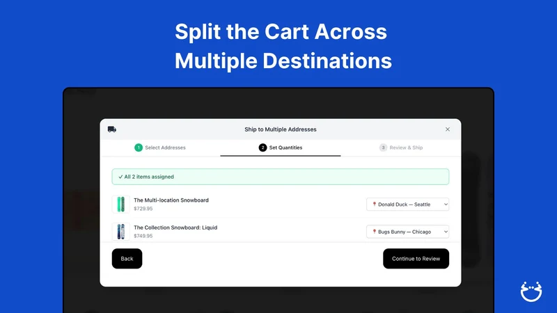 MultiShip Address Checkout