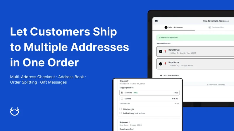 MultiShip Address Checkout