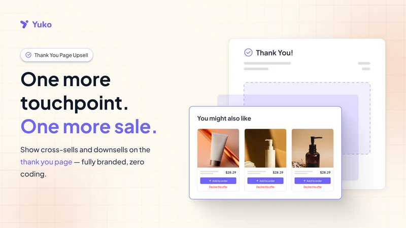 Yuko Post Purchase Upsell