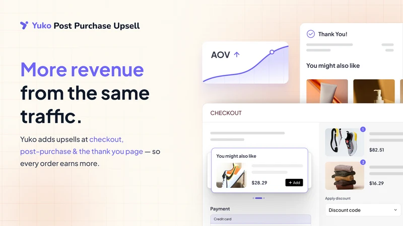 Yuko Post Purchase Upsell