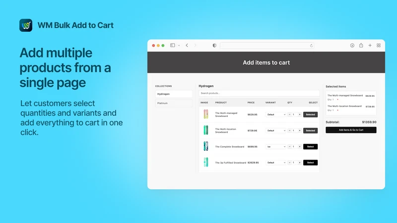 WM Bulk Add to Cart