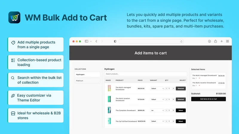 WM Bulk Add to Cart