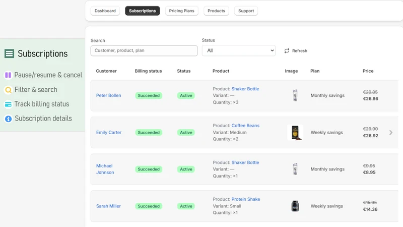 Voodux Simple Subscriptions