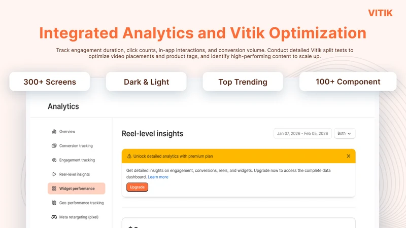 Vitik ‑ Shoppable Videos Reels