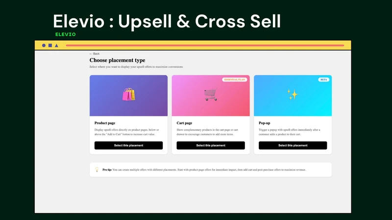 Elevio Cross Sell & Upsell App