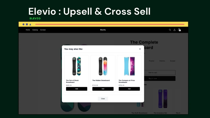 Elevio Cross Sell & Upsell App