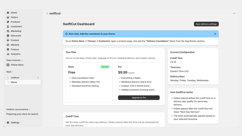 SwiftCut – Precision Delivery