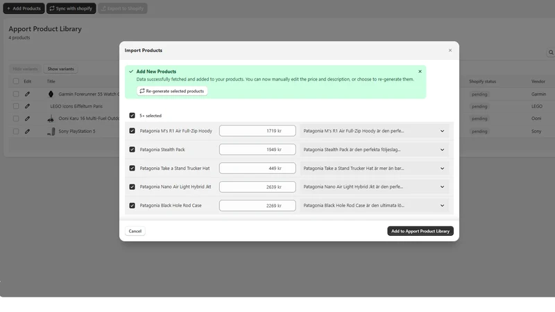 Apport: AI Bulk PDF/CSV Import