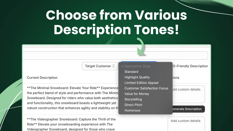 AI Product Description GPT‑4o