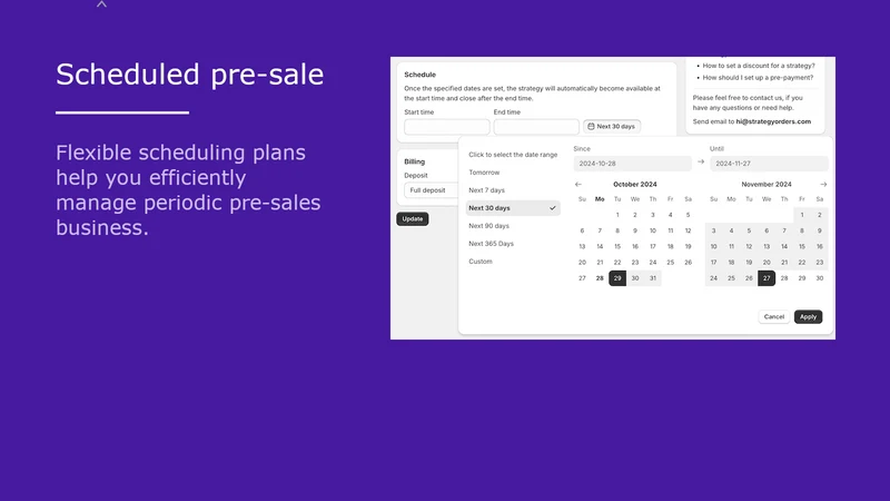 Strategy Orders | PreSale