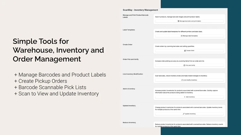 ScanWay ‑ Inventory Management