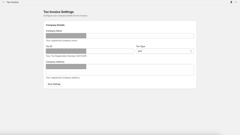Indisnw: Tax Invoice