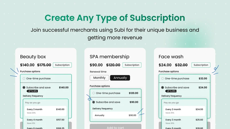 Subi Subscriptions App