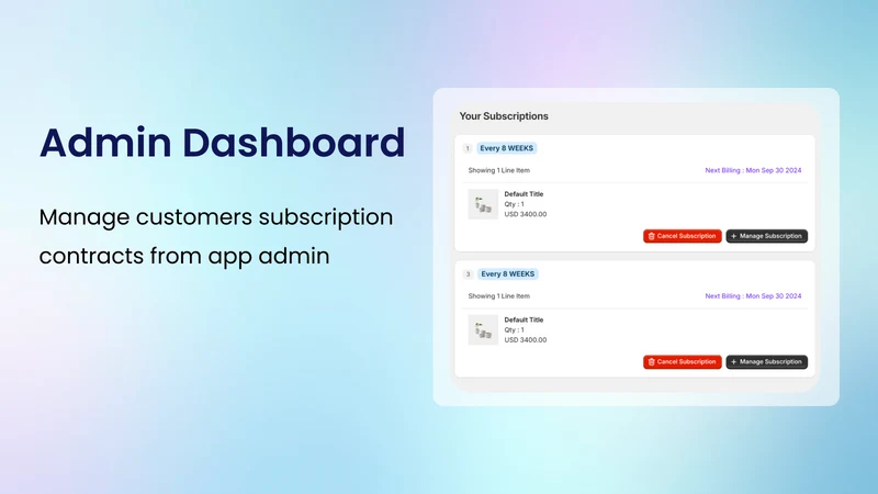 iSubfy Product Subscriptions