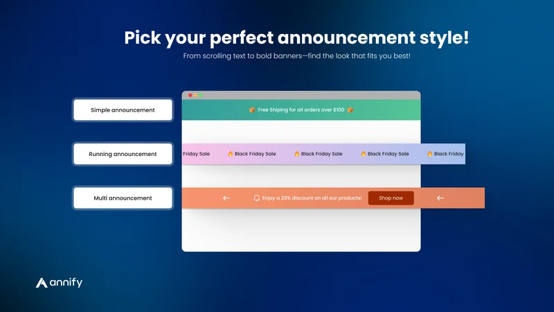 Annify Announcement Bar