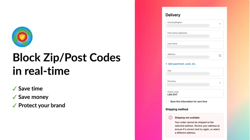 Ultimate Postal Code Blocker