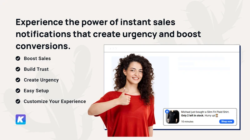 SALES POP UP:Fomo+Social Proof