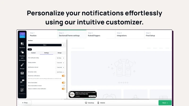 SALES POP UP:Fomo+Social Proof