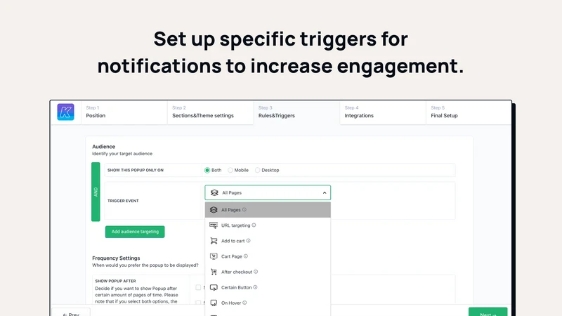 SALES POP UP:Fomo+Social Proof