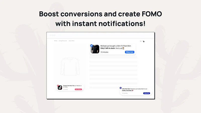 SALES POP UP:Fomo+Social Proof