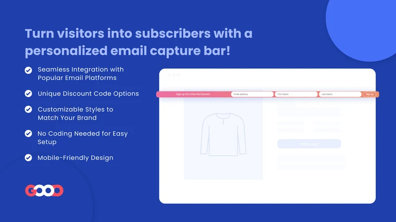 GA: Email Collection Bar