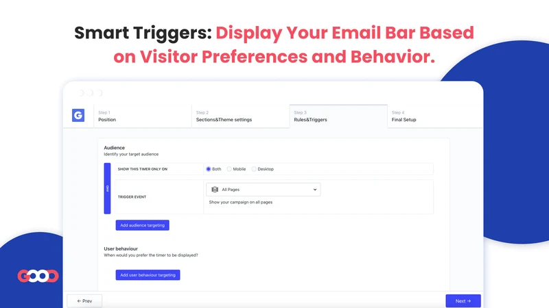 GA: Email Collection Bar