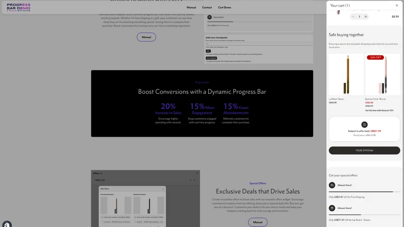 Progress Bar & Deals Motivator