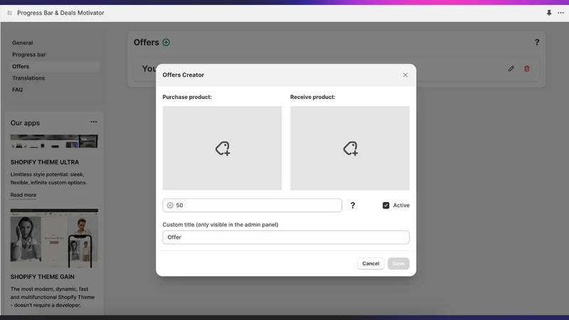Progress Bar & Deals Motivator