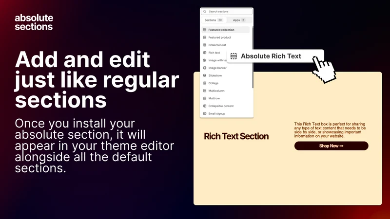 Absolute: Theme Sections Store